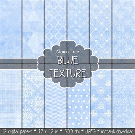 Baby Blue Digital Paper, Baby Blue Printable Paper, Baby Blue Scrapbook Paper, Baby Blue ...