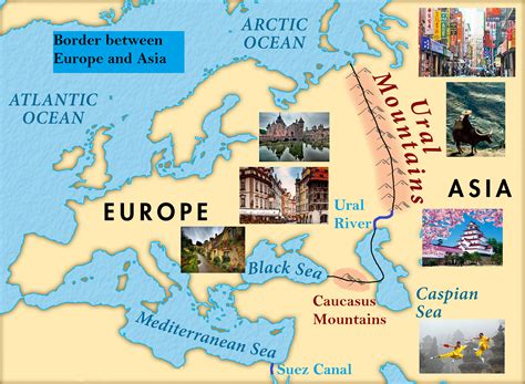 Europe And Asia Map Border - Map of world