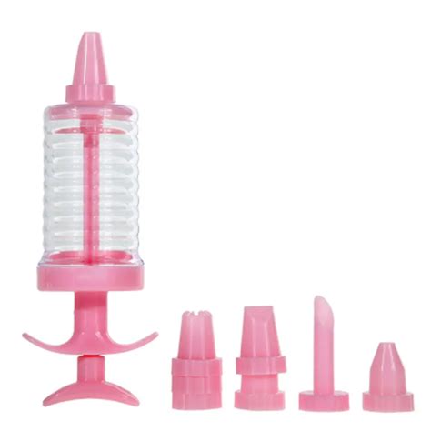 1 Set 8 Nozzles Cake Decoration Set Icing Syringe Plastic Delicate Cake Decorating Icing Piping ...