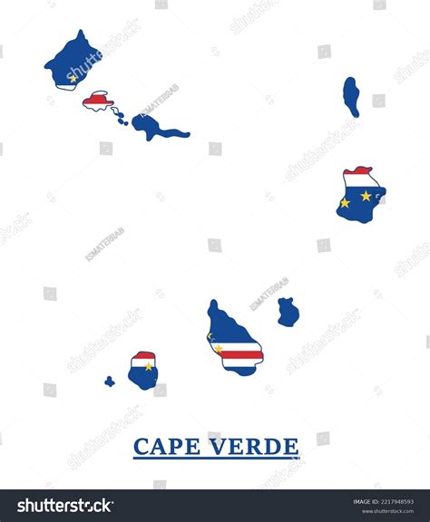 Cape Verde National Flag Map Design Stock Vector (Royalty Free) 2217948593 | Shutterstock