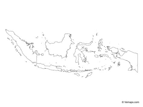 Indonesia Outline Map Outline Map Of Indonesia Marked With Red Line | The Best Porn Website