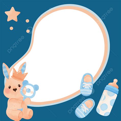 Cute Baby Frame Photo Cartoon With Bear And Sucker Isolated Transparent Background, Bear Clipart ...