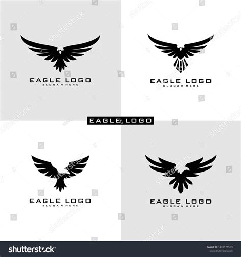 Set Eagle Logo Vector Animal Design Stock Vector (Royalty Free) 1493571539 | Shutterstock