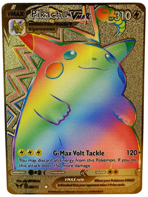 Buy Andol Pikachu Vmax Vivid Voltage Pokemon Card - Custom Rainbow ...