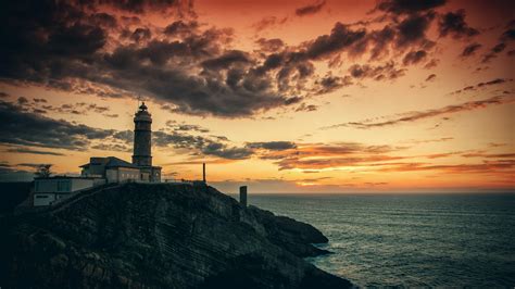 Lighthouse Sunset Wallpapers - Top Free Lighthouse Sunset Backgrounds ...