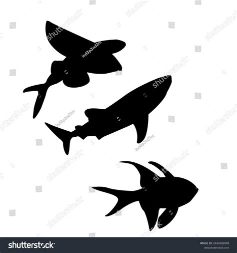 Whale Shark Illustration Silhouette Black Background Stock Illustration 2164182099 | Shutterstock