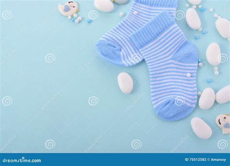 Blue Baby Shower Nursery Background Stock Photo - Image of male, blue: 75512582