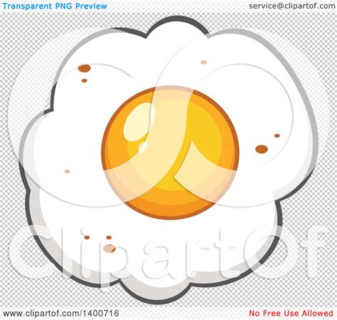 Clipart of a Fried Egg - Royalty Free Vector Illustration by Hit Toon #1400716