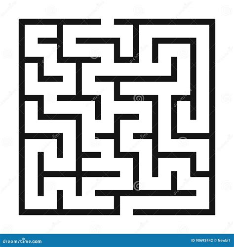 Maze Game Background. Labyrinth with Entry and Exit Stock Vector - Illustration of idea ...