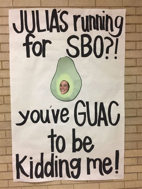 Funny SBO student government poster. These where hilarious and a huge hit. Who does… | Student ...