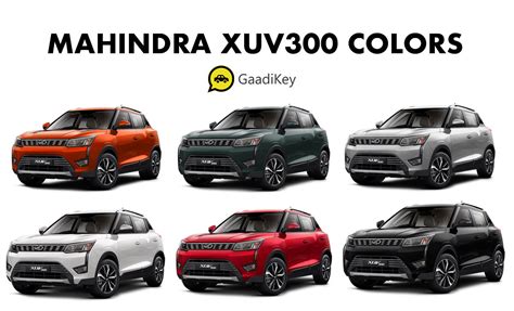 Mahindra XUV300 Colors: Orange, White, Silver, Red, Aquamarine, Black ...