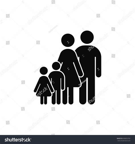 Family Icon Vector Isolated Family Silhouette Stock Vector (Royalty ...