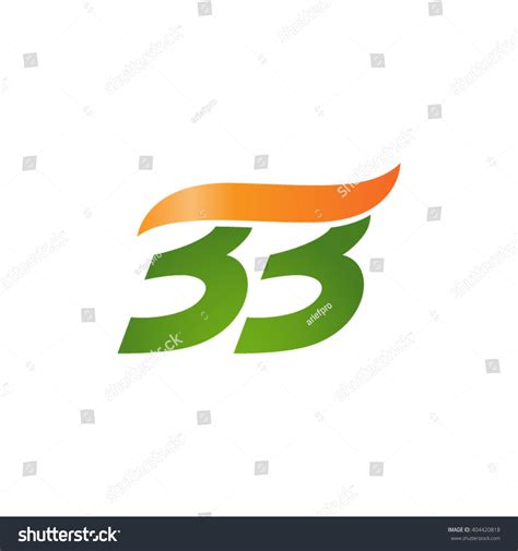 Number 33 Swoosh Design Template Logo Stock Vector (Royalty Free) 404420818 | Shutterstock