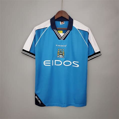 MANCHESTER CITY 1999-2001 HOME RETRO FOOTBALL SHIRT - My Retro Jersey