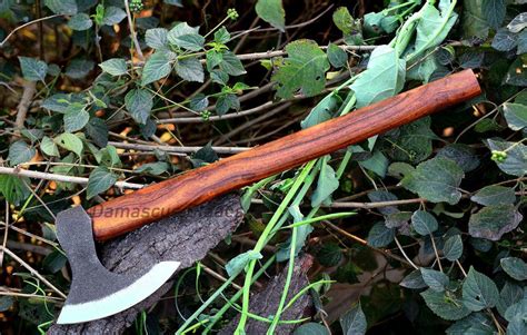 Camping Hatchet Axe Hand Forged with Leather Sheath