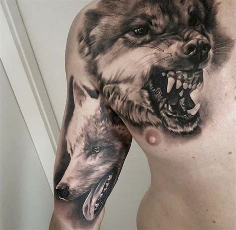 Angry Wolf Tattoo