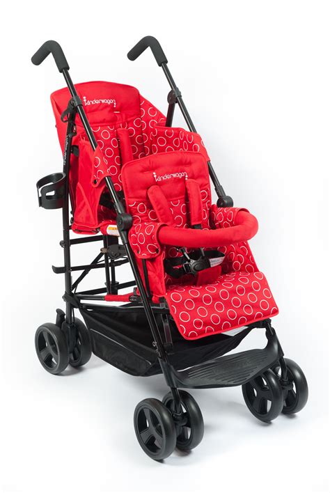 The Kinderwagon HOP- a super compact and lightweight tandem stroller. Suitable for twins or ...