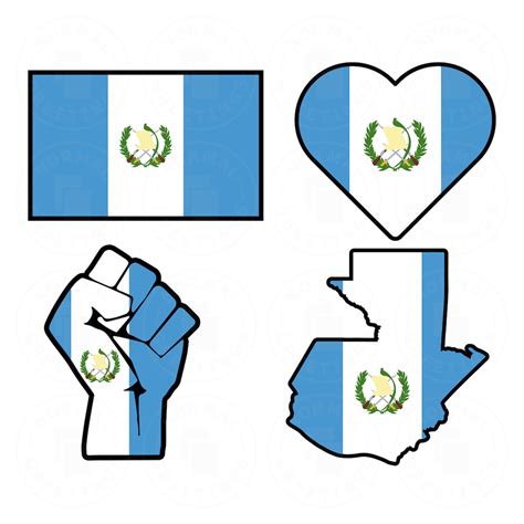 Guatemala Flag SVG Bundle Flag Bandera Guatemalteca Minimalist Simple Minimalista Cricut Cut ...