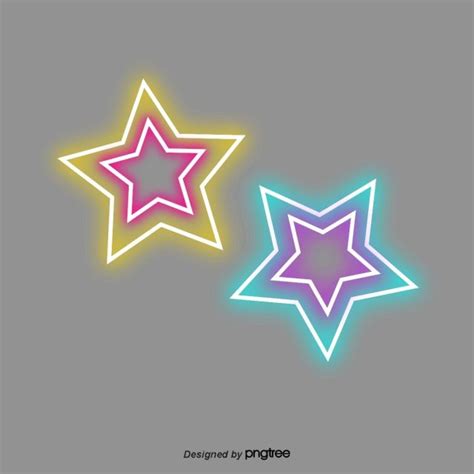 Colorful Neon Stars PNG Images, Lovely, Stars, Star Cartoon PNG Transparent Background - Pngtree ...