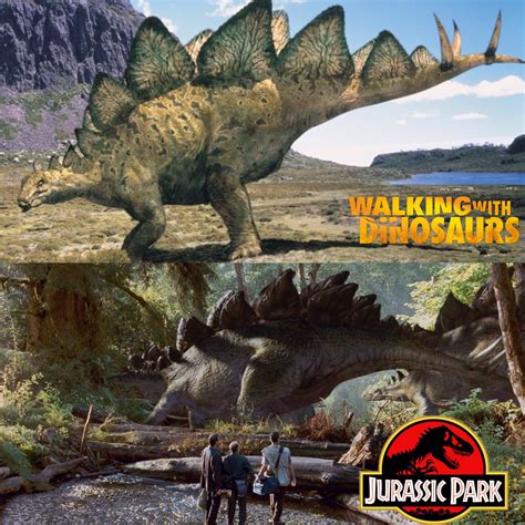 Walking with dinosaurs vs Jurassic park Stegosaurus | Jurassic Park | Know Your Meme