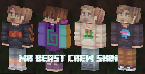 MrBeast Crew Skin Pack - MCPE AddOns - Minecraft PE addons, mods, maps, shaders, textures packs ...