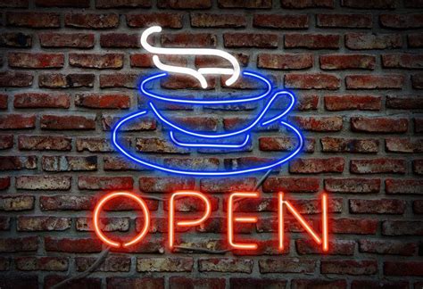 Custom Coffee Cafe Open Neon Sign – Custom Neon Signs