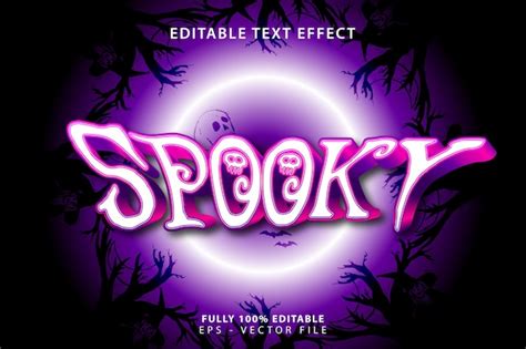 Premium Vector | Spooky text effect