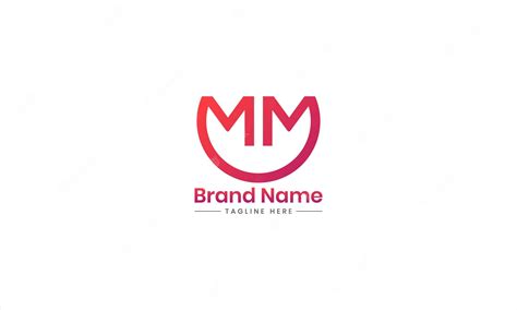 Premium Vector | Vector mm logo design template