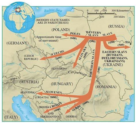 "A map portraying the Slavic Migration. We couldn't find the most ...