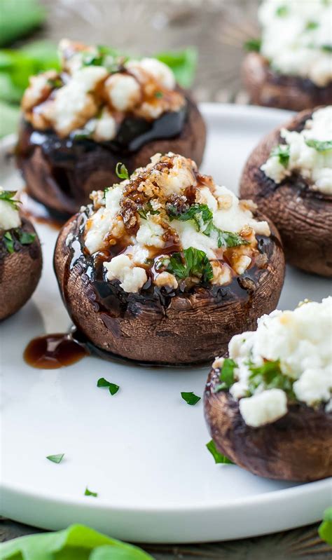 Herbed Goat Cheese Stuffed Mushrooms - Peas And Crayons