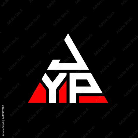 JYP triangle letter logo design with triangle shape. JYP triangle logo design monogram. JYP ...