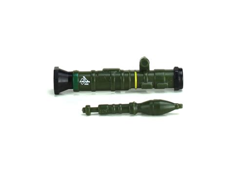 AT-4 Anti-Tank Bazooka Rocket Launcher Compatible With Brick Minifigures