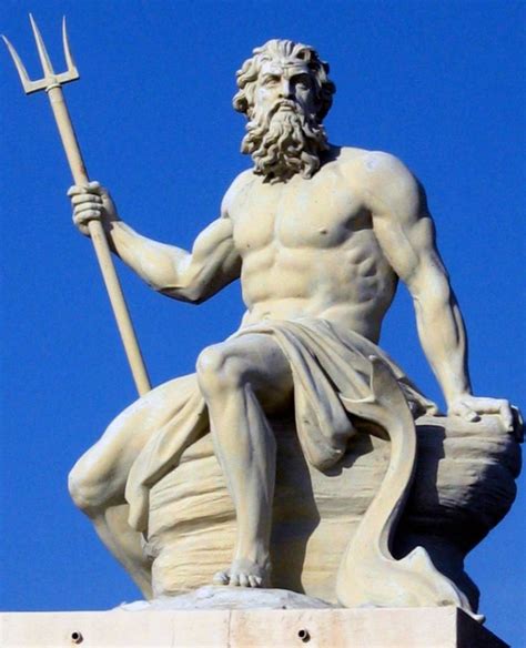 God of The Sea Poseidon Greek Mythology With Trident Statue ...