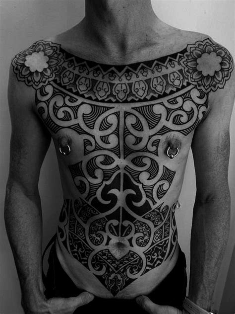 Amazing Tribal Chest Tattoo Design | Best tattoo design ideas