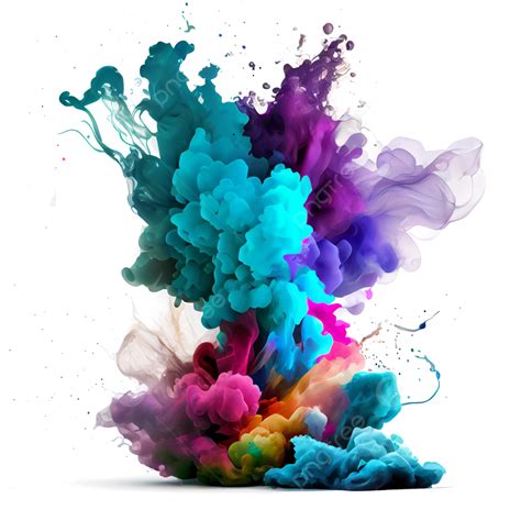 Composition Of Color Burst Splash Explosion Smoke Effect, Smoke, Smoke ...