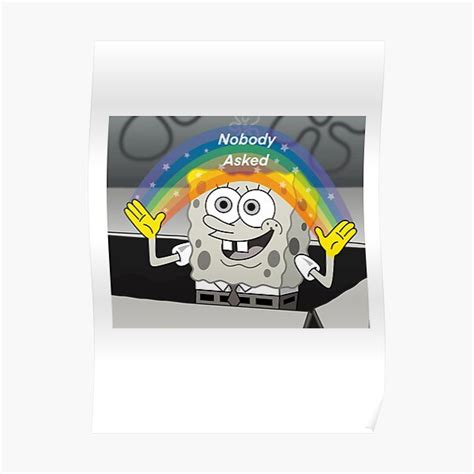 "Spongebob rainbow meme" Poster for Sale by MissEmoHat | Redbubble