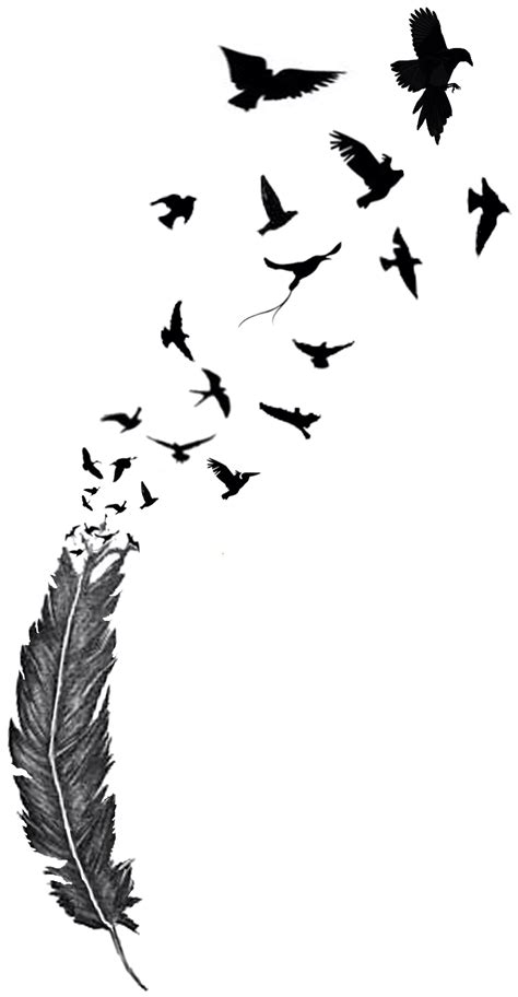 Feather Bird Silhouette Tattoo at GetDrawings | Free download