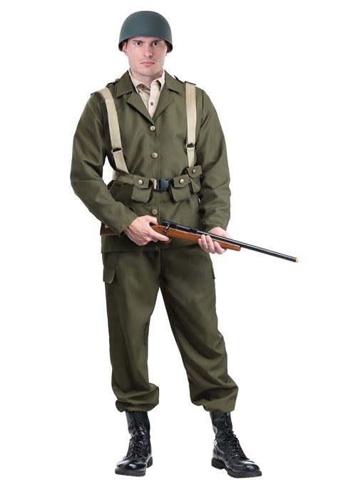 Deluxe WW2 Soldier Costume for Adults | Military Costumes