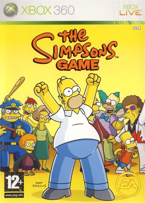 The Simpsons Game (2007) Xbox 360 box cover art - MobyGames