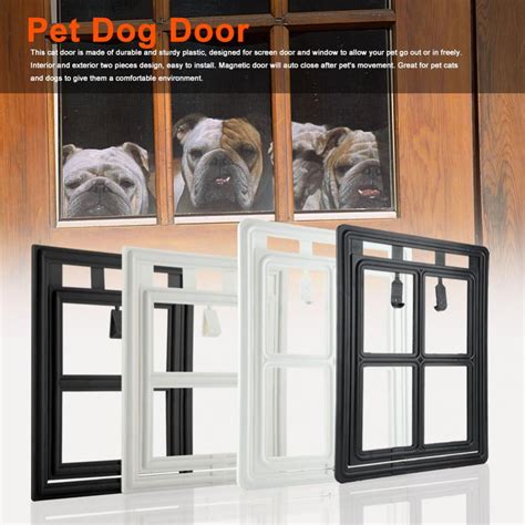 Ejoyous Cat Door for Screen Door, Cat Door,Plastic Pet Dog Puppy Cat ...