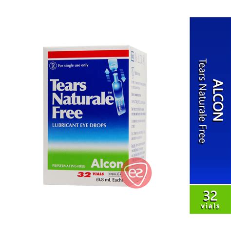 ALCON TEARS NATURALE FREE LUBRICANT EYE DROPS 0.8ML X 32 RECLOSABLE ...