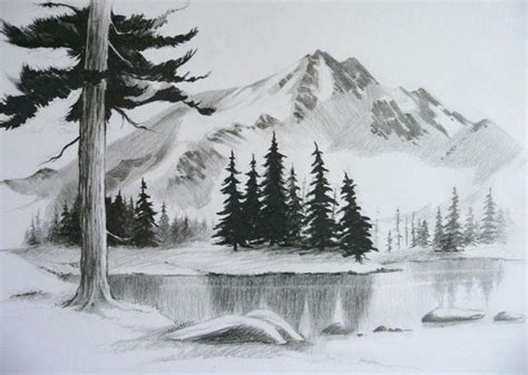 Shaded Landscape Drawing at GetDrawings | Free download