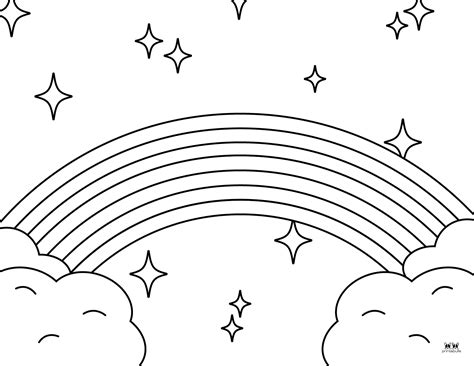 Rainbow Coloring Pages - 50 FREE Printable Pages | Printabulls