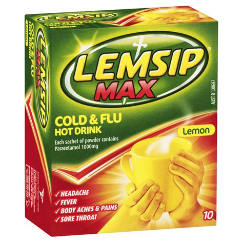 Lemsip Max Cold & Flu Hot Drink 10 Sachets - Lemon – Discount Chemist