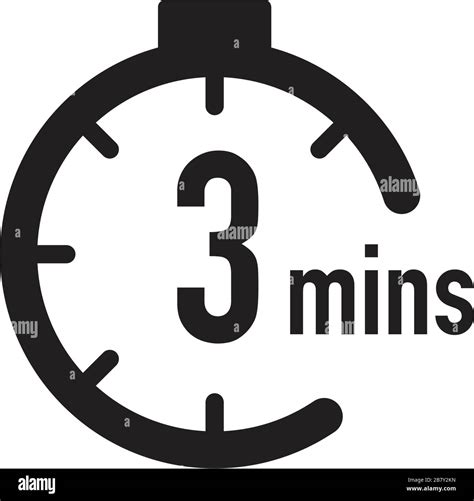 3 minutes timer, stopwatch or countdown icon. Time measure. Chronometr icon. Stock Vector ...