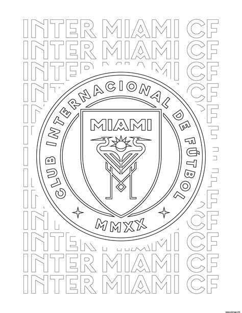 Coloriage Inter Miami Cf Football Logo Dessin Foot à imprimer