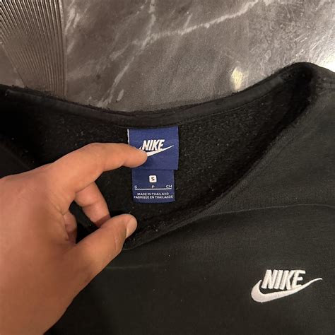 Nike hoodie cut into a crewneck . Blue tag ! Size S - Depop