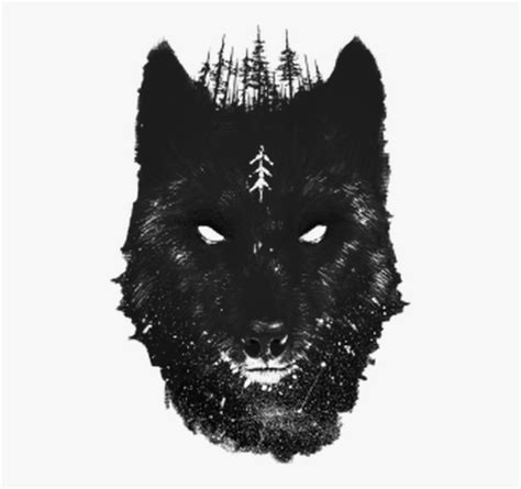 Black Wolf Sleeve Tattoo Drawing - Dark Wolf Tattoo Designs, HD Png Download - kindpng