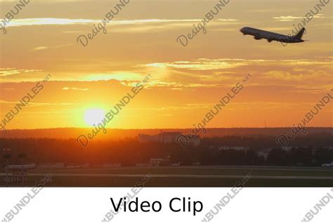 Video: Plane taking off at sunset (1436816) | Travel and Adventure ...