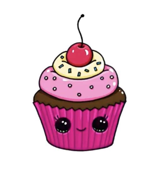 Cute Kawaii Cupcake | Cute kawaii drawings, Kawaii drawings, Kawaii doodles